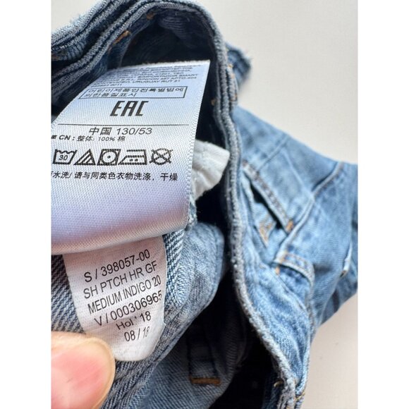 Girls' GAP Medium Indigo High Rise Slim Patchwork Girlfriend Jeans, Size 8 - Picture 7 of 8